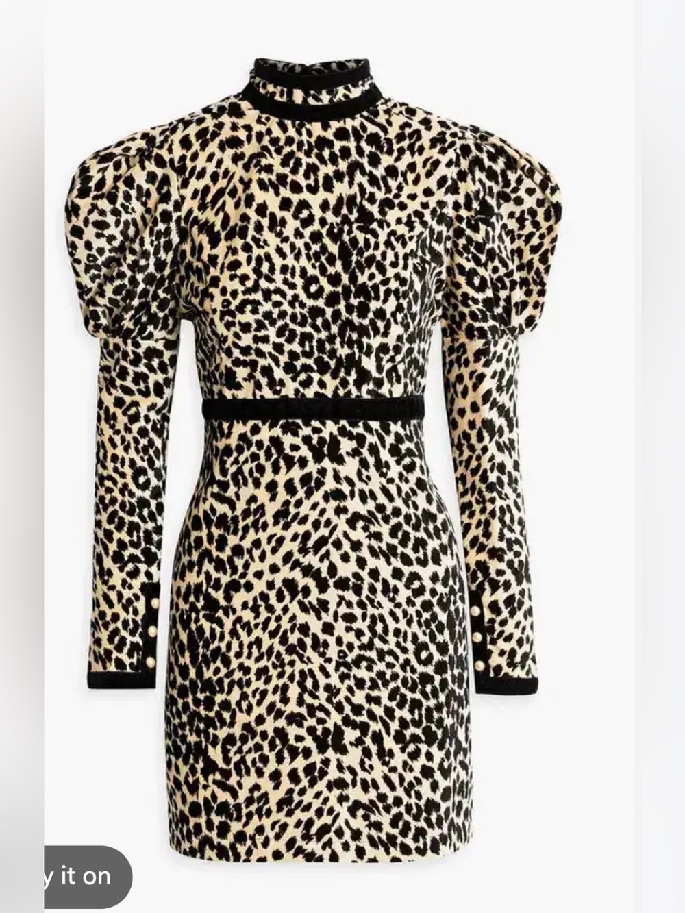Batsheva Tate Velvet-Trimmed Embellished Faille Mini Dress Size 4